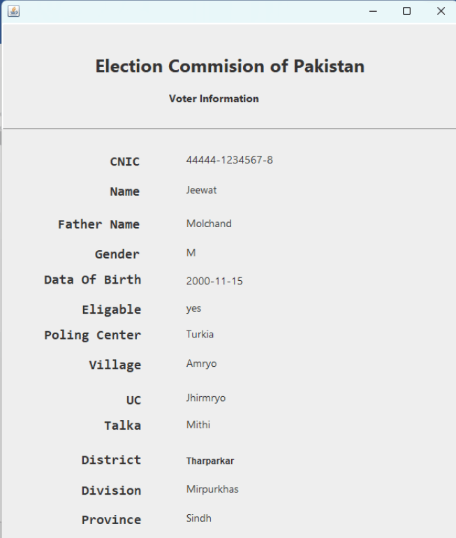 Voter Management vote