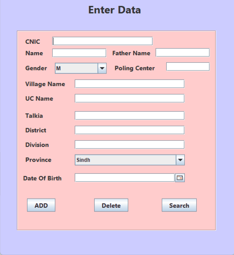 Voter Data Management System